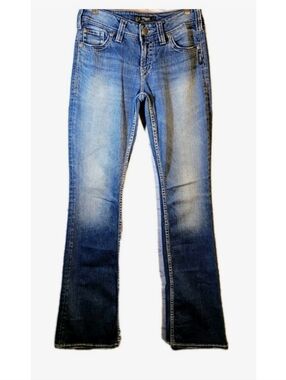 Silver Jeans Blue Denim Suki Surplus Bootcut Size 28/34 Flared Western Y2K Biker